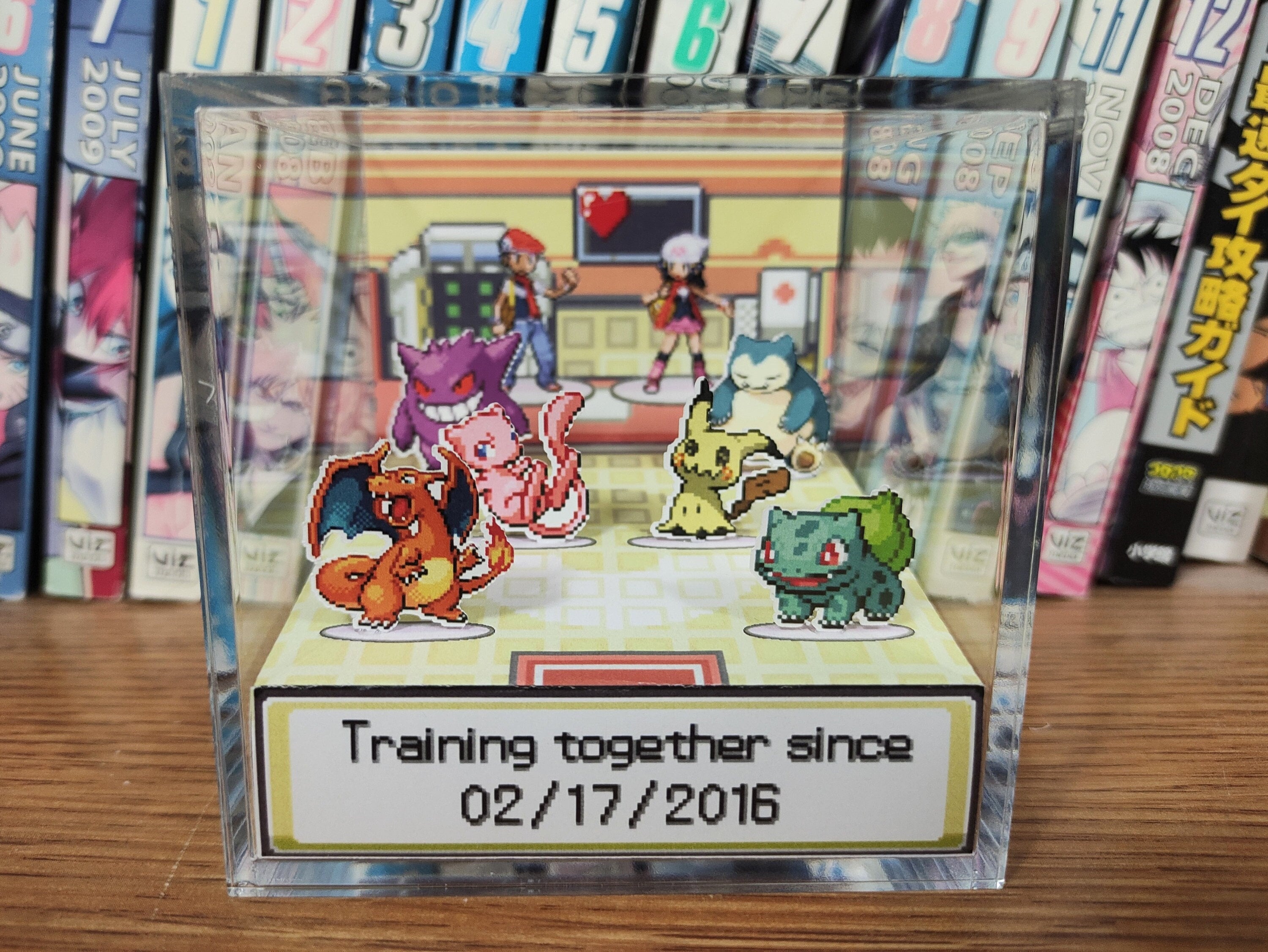 CUSTOMIZABLE PokeCenter Valentine's / Anniversary Box, Couple's Anniversary Date, 3D Diorama, Anniversary Diorama, Unique Gift Couples