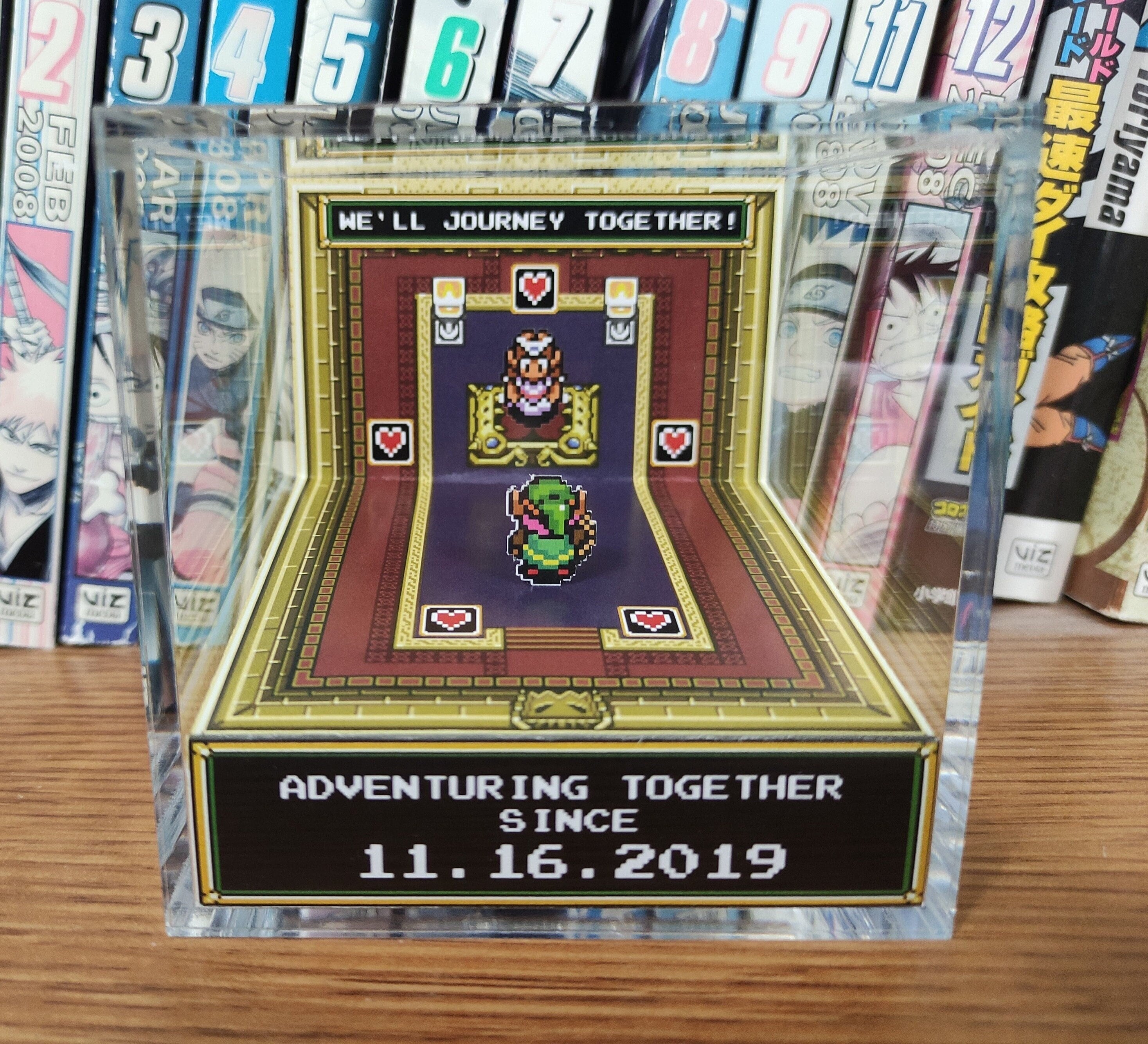 Legend of Zelda LTTP Anniversary Diorama - Zelda Valentine's Gift, Zelda 3D Diorama Cube, Handmade Diorama Cube, Zelda Couple Anniversary